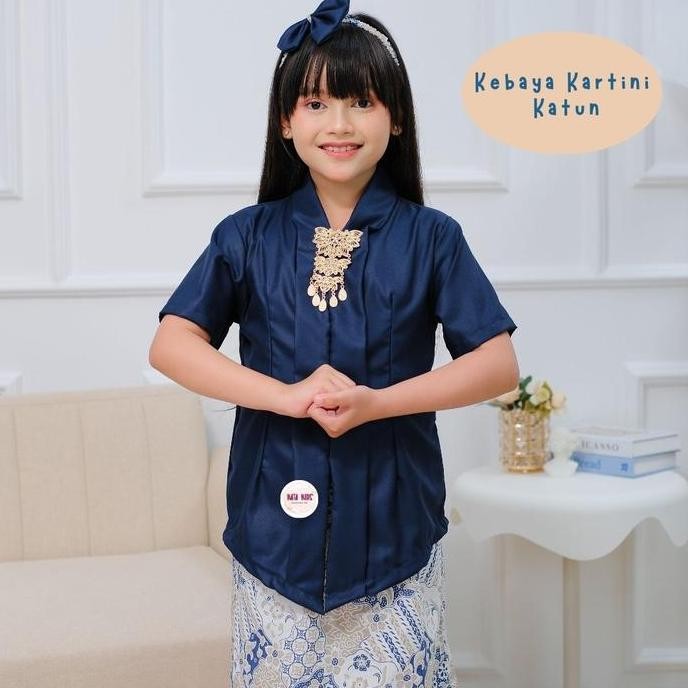 DB13>> Kata Kids Kebaya Kartini Anak Katun Pendek/ Setelan Kebaya Anak