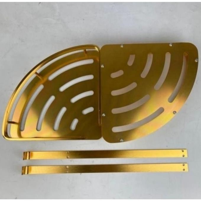 lub Rak kamar mandi 2 susun sudut gold / rak serba guna 2 susun sudut Tiang