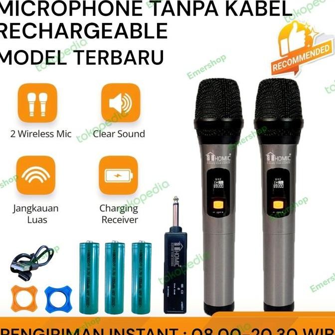 Mic Wireless Uhf - Microphone Tanpa Kabel Jernih Kualitas Bagus