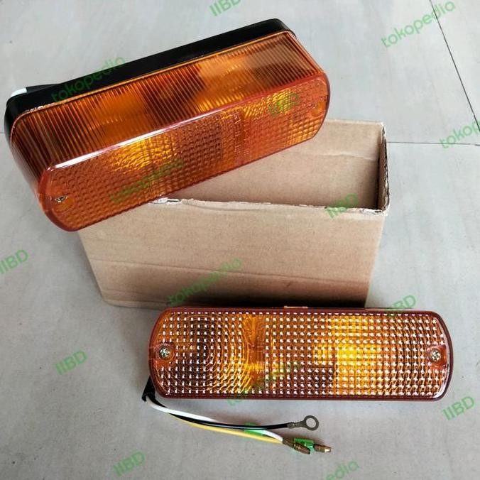 PROMO - SET Signal Lamp - Lampu Sen Forklift Alat Berat/Truck Panjang/Oval