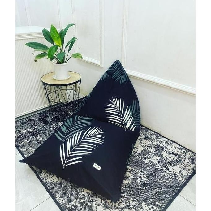 NEW -  SOFA BEAN BAG ISI STYROFOAM / MOTIF FLORA BEANBAG / BANTAL MALAS