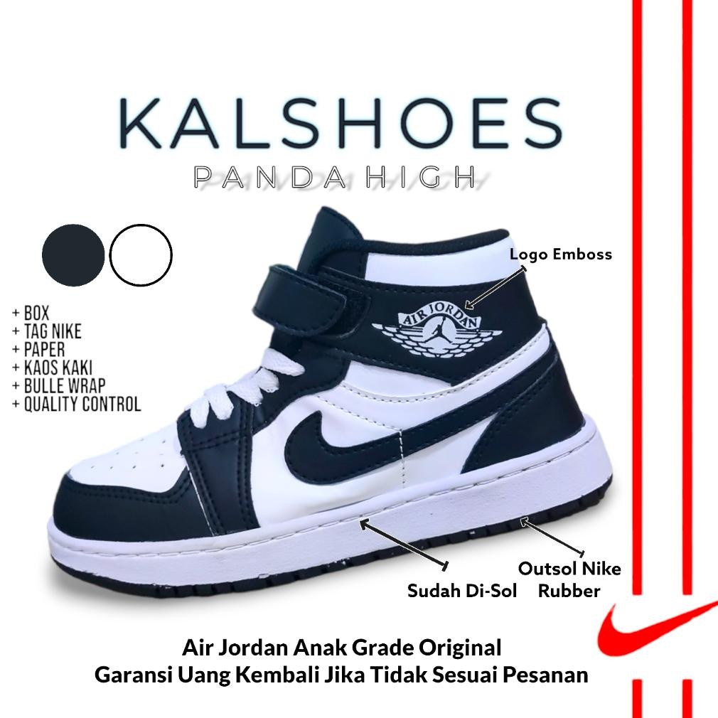 Update Sepatu Anak Jordan Panda Grade Original High Quality Anak Laki Laki Anak Umur 3 4 5 6 7 8 9 1
