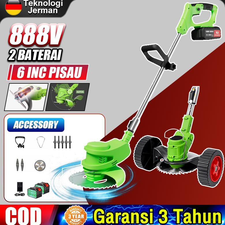 2 Baterai Kualitas Jerman Reaim 288V Mesin Pemotong Rumput Listrik Pemotong Rumput Elektrik Mesin Pe