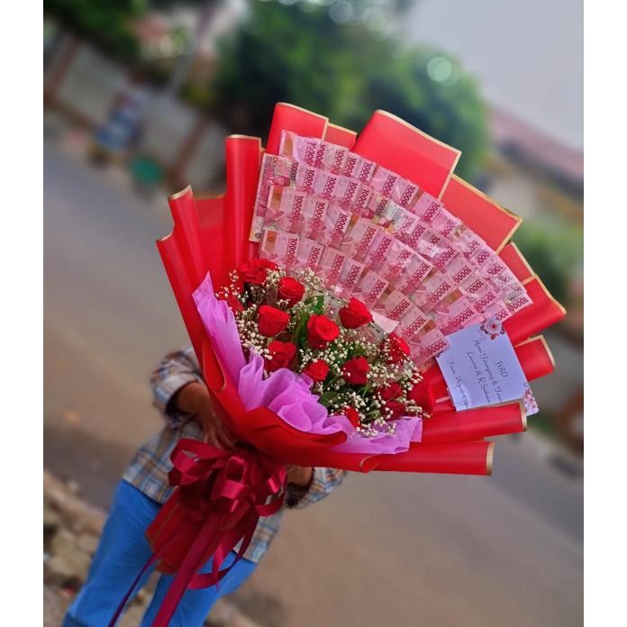 Buket Uang Bunga Jumbo Kado Ultah Uang Money Buet Hadiah Ultah Thday Buket Besar