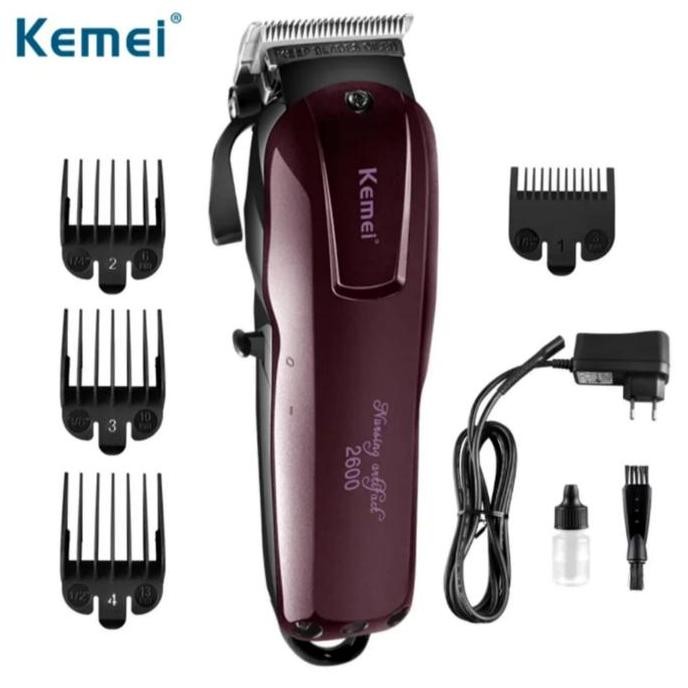 Alat Cukur Rambut Elektrik Cordless KEMEI KM-2600 / Mesin Cukur Rambut / Mesin Cukur Kemei KM-2600