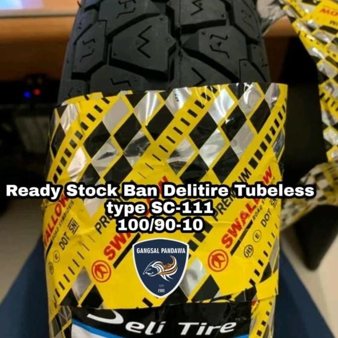 Ban Luar Vespa 100/90-10 Tubeless Delitire SC-111