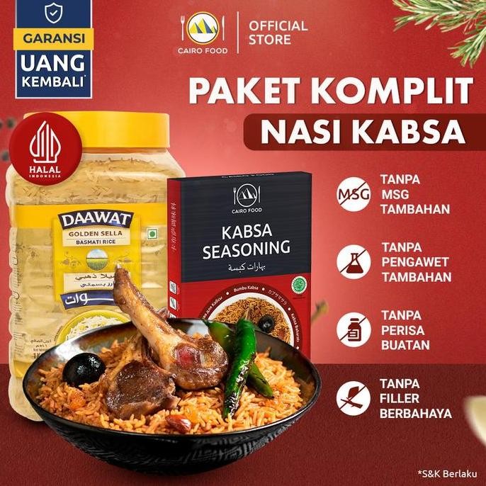 

Paket Komplit Nasi Kabsa Sehat Tanpa Msg, 100% Rempah Murni | Cairo Food