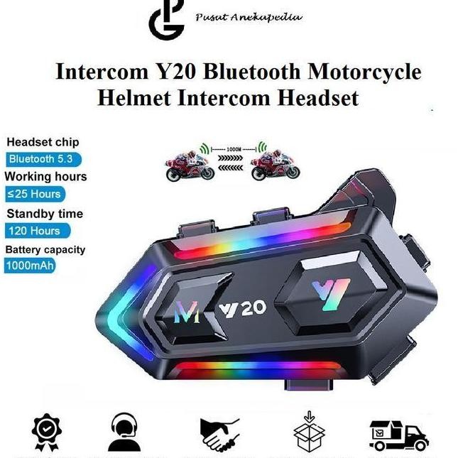 TERLARIS - Intercom Y20 Headset Sepeda Motor | INTERCOM BIKERS