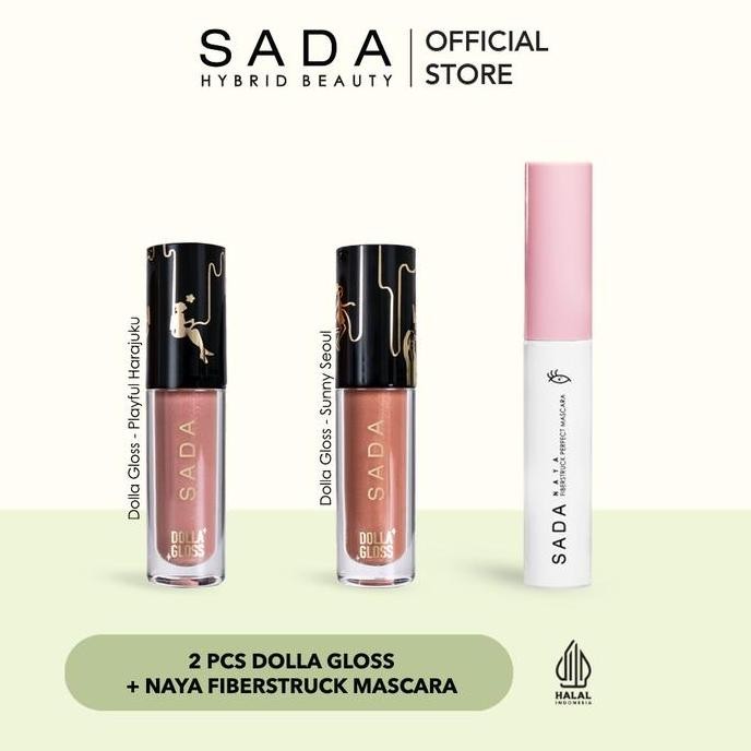 [Exclusive Combo] SADA Dolla Gloss (P. Harajuku + Sunny Seoul) + Naya Fiberstruck Mascara