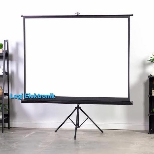 TERBARU - Screen Projector Tripod 120" - Layar Proyektor pake kaki 120" inch