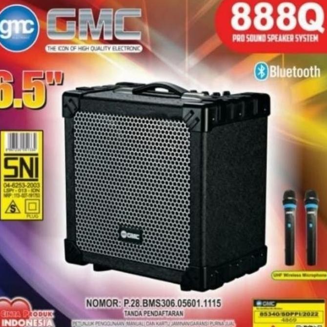 TERMURAH - Speaker Active GMC 888Q 888 Q Speker Aktif Portable Bluetooth USB+2Mic