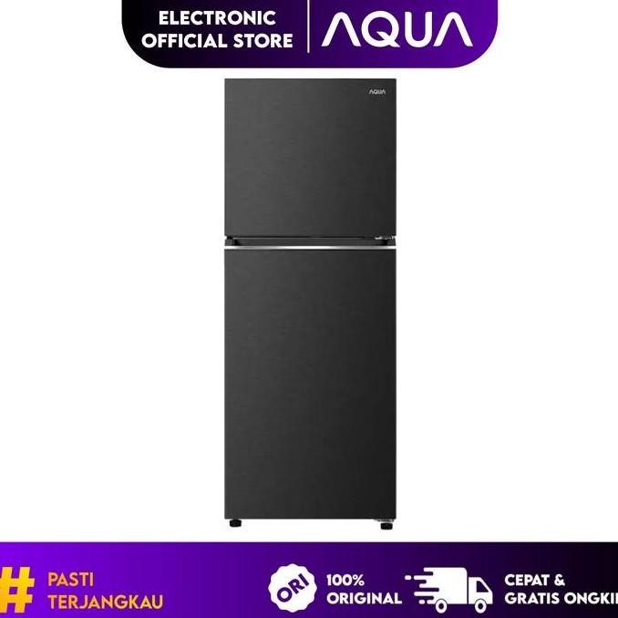 NEW KULKAS 2 PINTU AQUA D261 AQR-D261 AQRD 261 NO FROST 220 LTR FLAT DOOR
