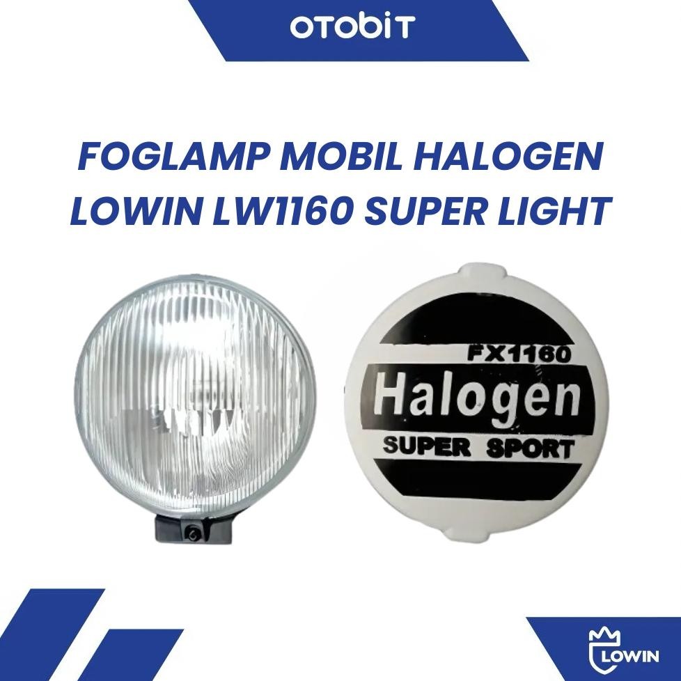 Foglamp / Lampu Kabut Mobil 6 Inch Halogen LOWIN LW1160 Super Light H3 12V 55W + Cover