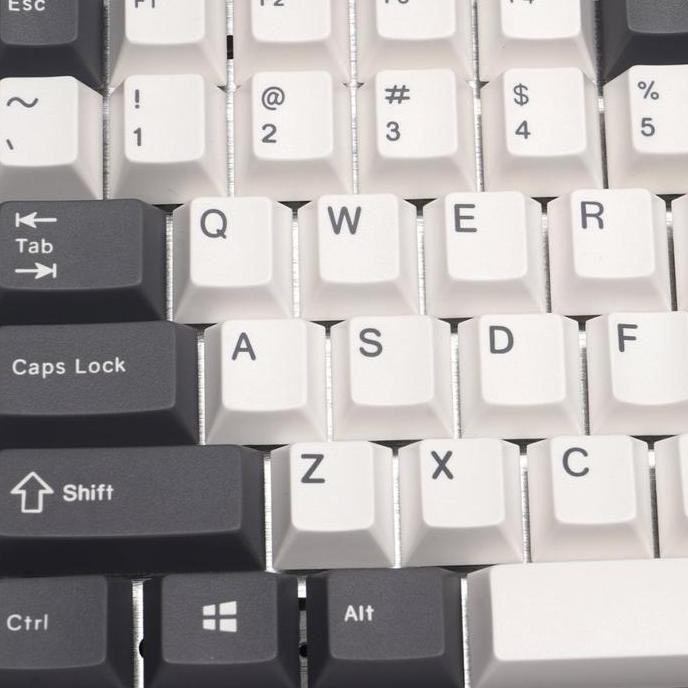 EPBT GRAY WHITE - EnjoyPBT Keycaps ABS Double Shot Cherry Profile