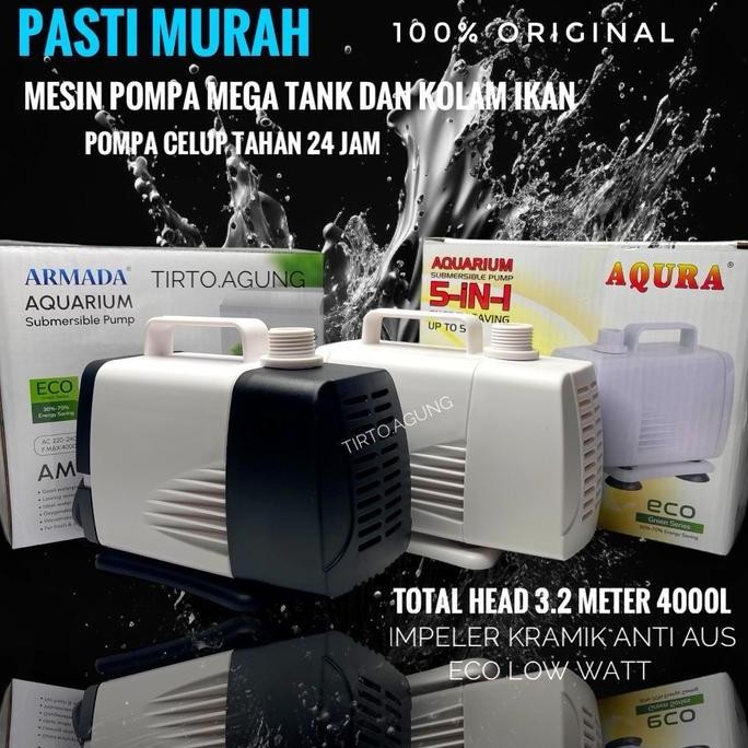 Mesin Pompa Air Kolam Ikan Koi 6000L 5500L 4000L 3000L 2500L 2000L 1800L Maguro Orca Ginga Rosston L