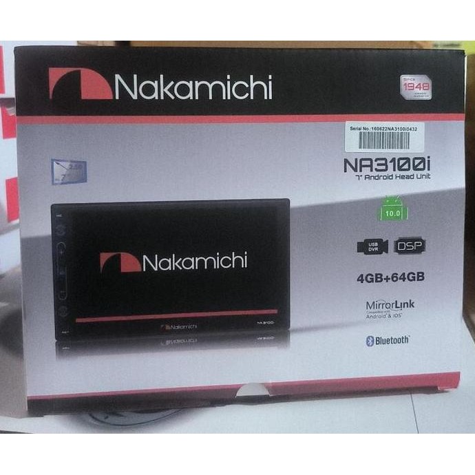 Head Unit Android Nakamichi T5 Na-3100 I 7 Inch Ram 4/64Gb Dsp Carplay