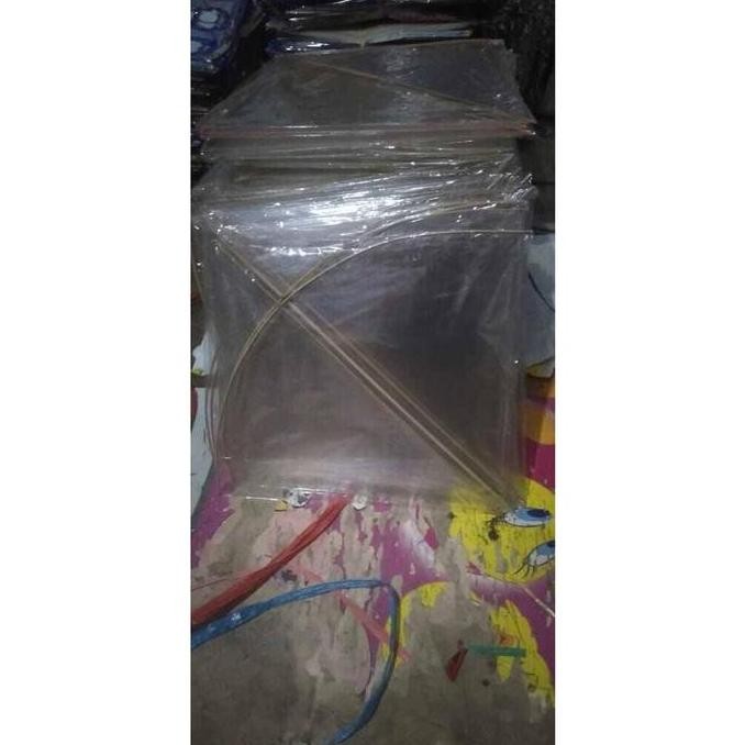 (Good) Layangan Siluman / Layangan Plastik Bening Uk 58 ( Isi 50 Pcs )