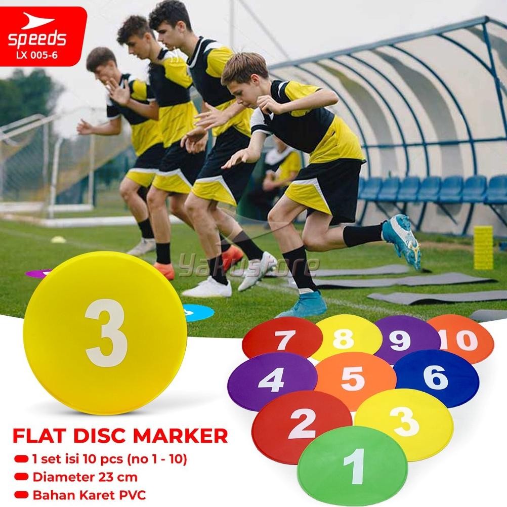 SPEEDS Marker 1 set Flat Disc Penanda Olahraga Futsal  Agility Training Marker 005-6