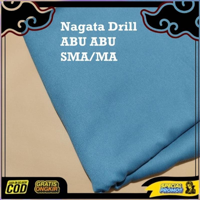 Cod Nagata Drill Abu Abu Sma Lebar 150 Kain Seragam Sekolah Kain Celana Sma Kain Celana Abu Abu Kain