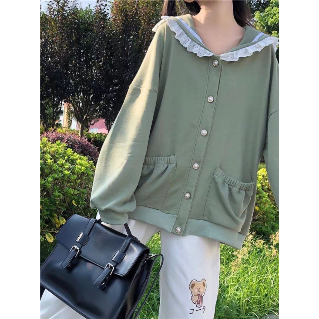 [PERIWINGKEL] sailor jacket plaid renda