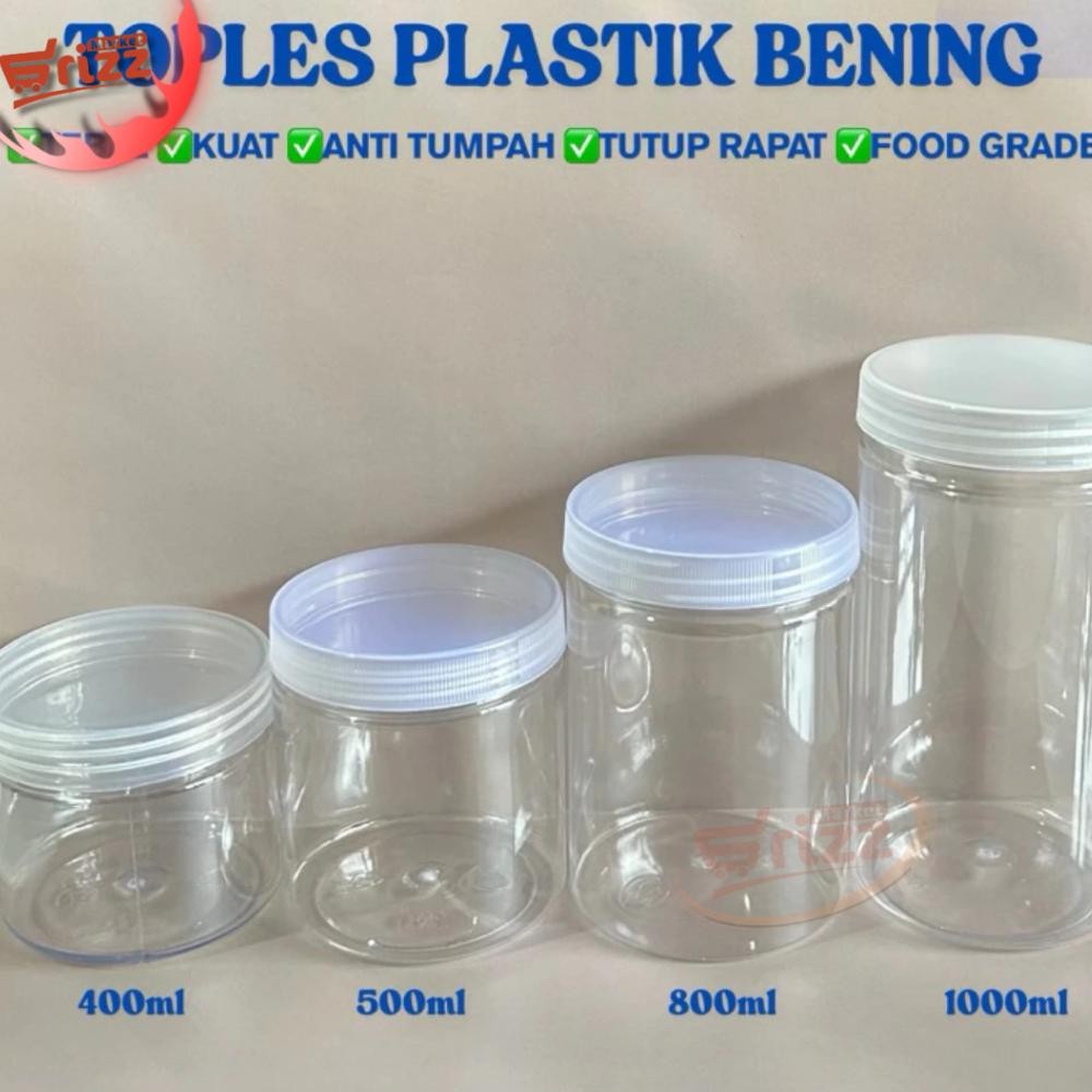 Crispy Jar 600Ml Toples Plastik Bening I Toples Plastik Serbaguna I Toples Jajan, Toples Permen Dll 