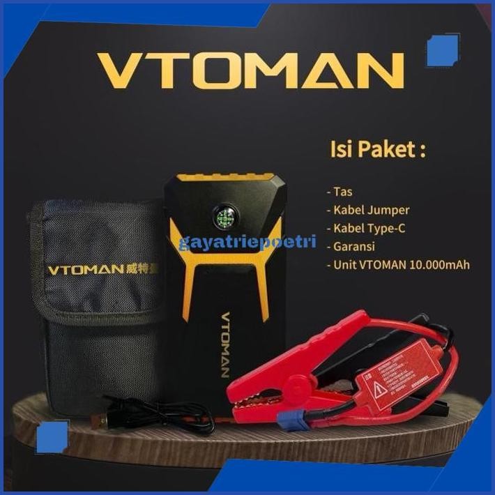 KT78 edf-62 uj-53 VTOMAN V6 PRO 10000 mAh Jump Starter Aki Mobil Motor Power Bank Jumper Aki Alat Ja