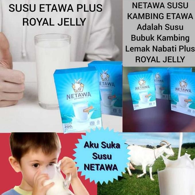 

(Good) Susu Kambing NETAWA Plus Royal Jelly || Isi 1 Box 10 Sachet