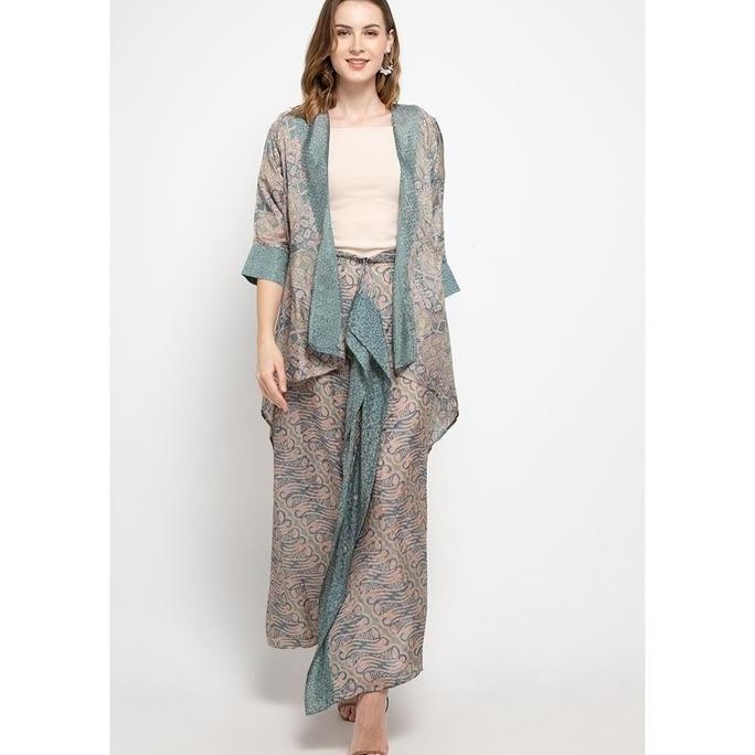 (Good) Nayara Muslim Batik Set Indira / Baju Kondangan / Pesta / kaftan set / Batik Viscose / Setela