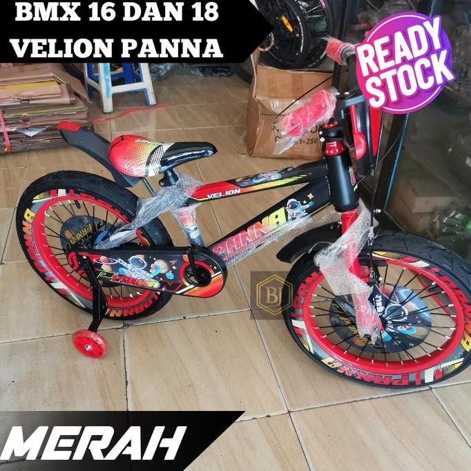 Sepeda BMX Anak 12 16 18 Velion Panna Ban besar 3.0 Tebeng Musik dan Ban Warna / sepeda anak cowok b