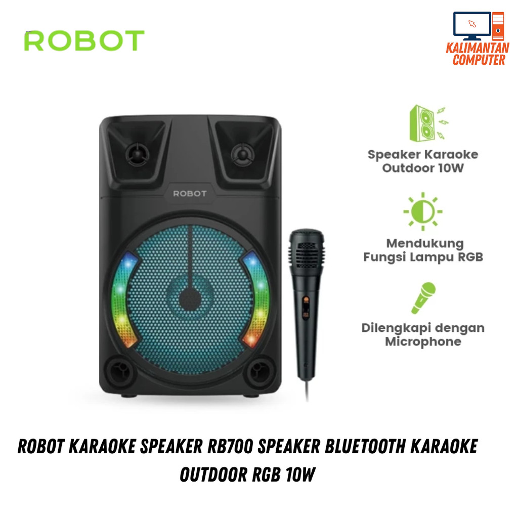 ROBOT Karaoke Speaker RB700 Speaker Bluetooth Karaoke Outdoor RGB 10W