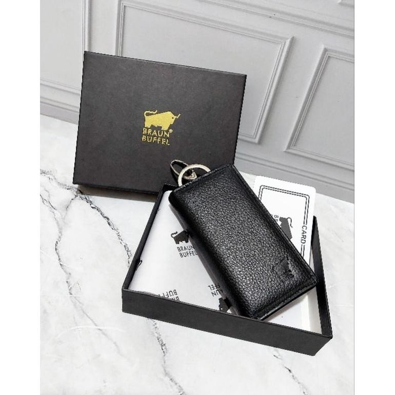 Dompet stnk kunci mobil kulit asli branded Braun bfl 022 keyholder original leather with premium har