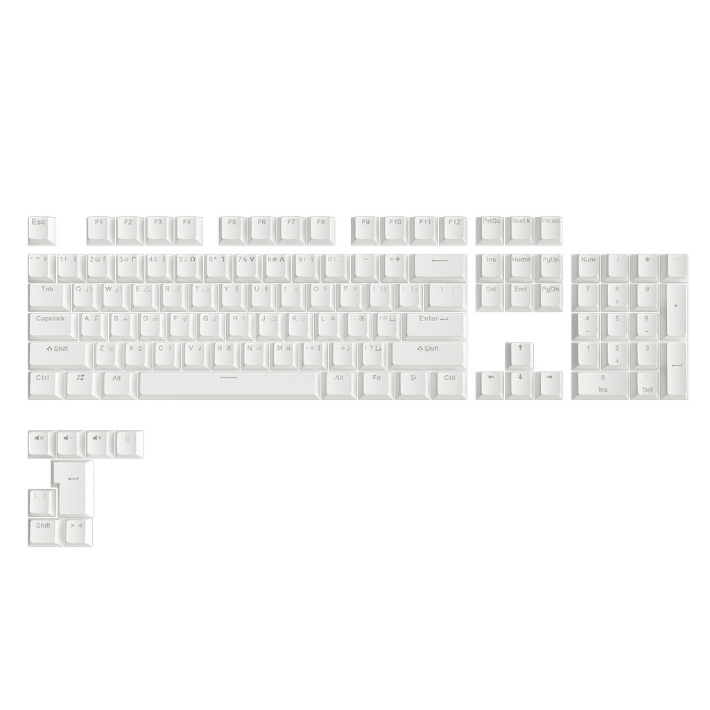 Arabic Arabic Root Mechanical Keyboard Keycaps Character Translucent Keycaps Compatible61/87/104Keyb