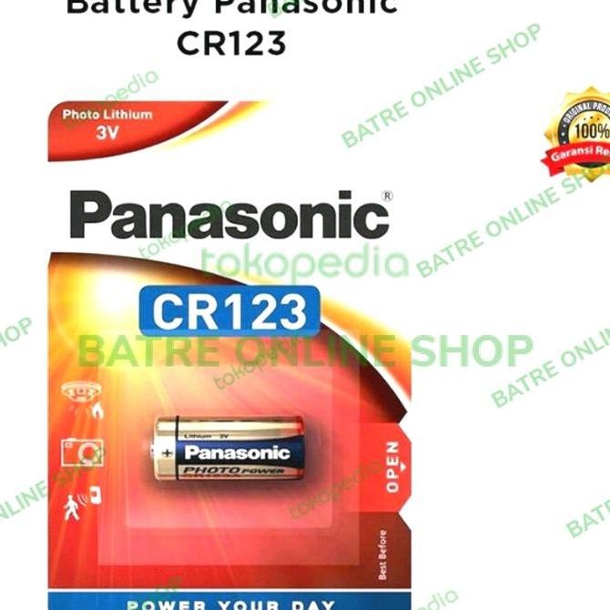 PANASONIC CR123 CR123A 3V LITHIUM BATERAI BATRE CR123 3V PANASONIC 123 murah