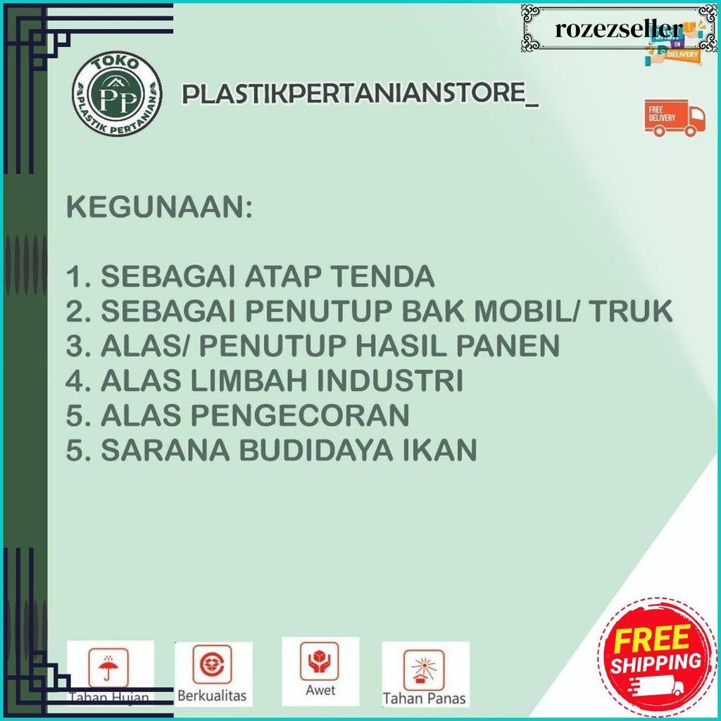 Terpal A5 Uv Korea (Tank) Custom Chat Admin Cod