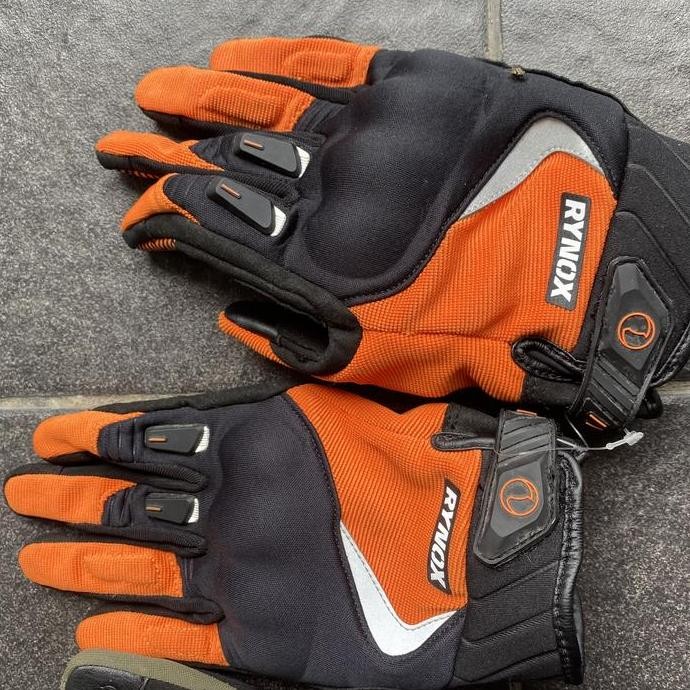 Glove riding rynox merah dan joe rocket biru size XL murah