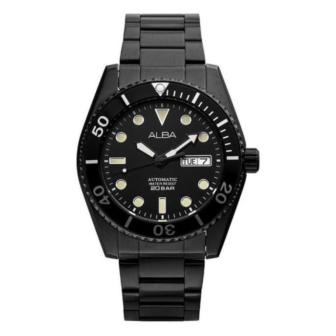 Ready  WatchHappy Alba AL4331X1 Men Watch ALL BLACK Automatic AL4331 ORIGINAL