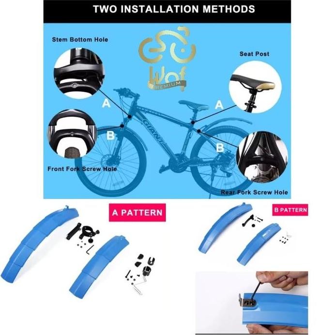 WEST BIKING 015 Fender Telescopik Spakbor Lipat Sepeda MudGuard 714015 murah
