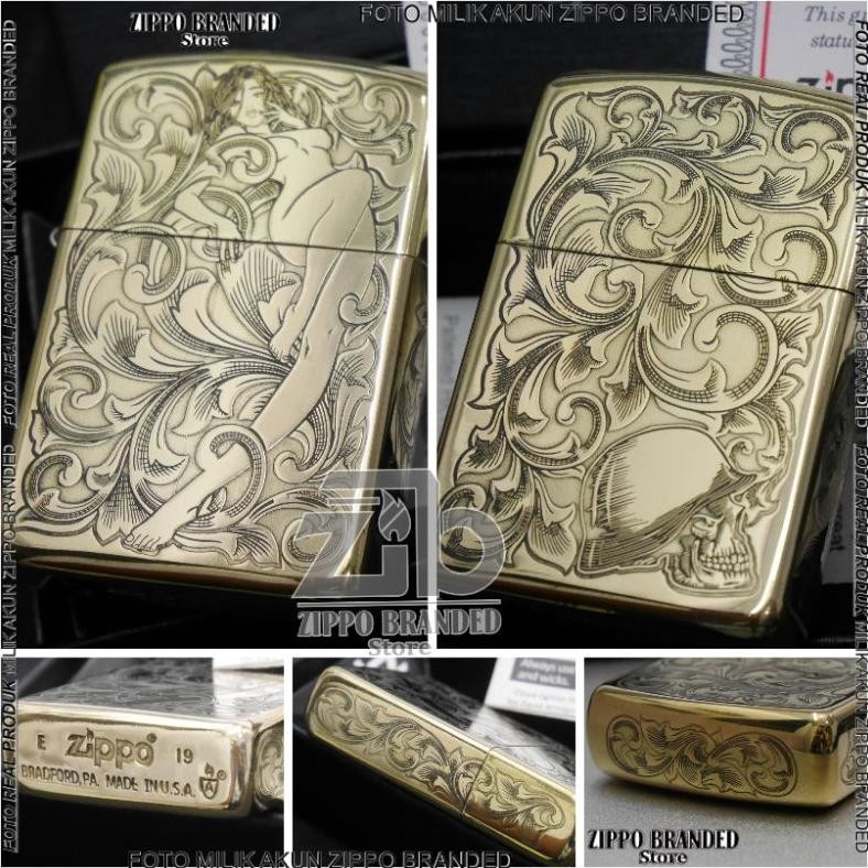 zippo sexy lady the expendables brass armor 5 side emboss timbul limited edition