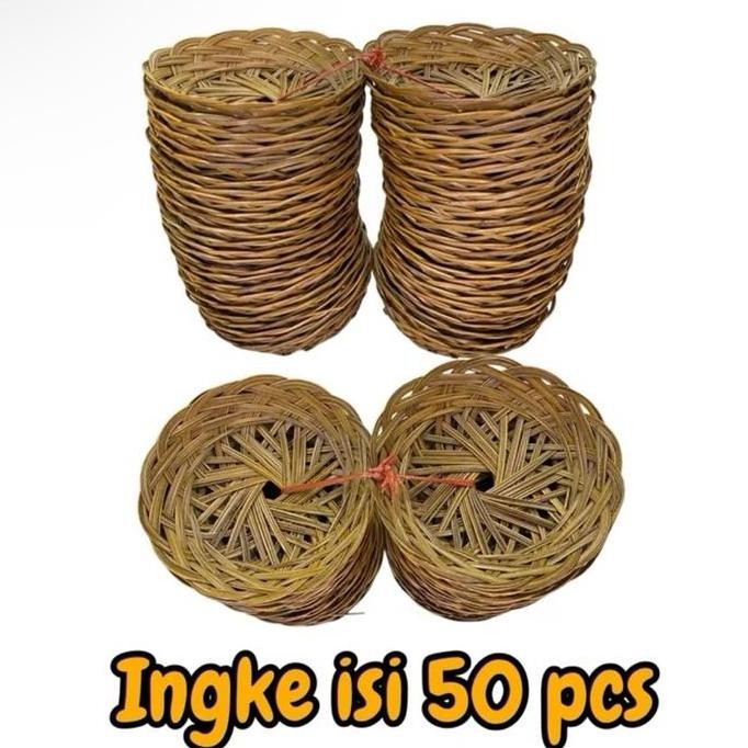 =====] Ingke Bali 20 cm isi 50 pcs Harga Grosirr termurahh - Piring Lidi - Tempat makan bali - wadah