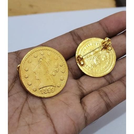 Bross Peniti Rupiah Bros Ringgit Sedang Grade B Lapis Emas 24K