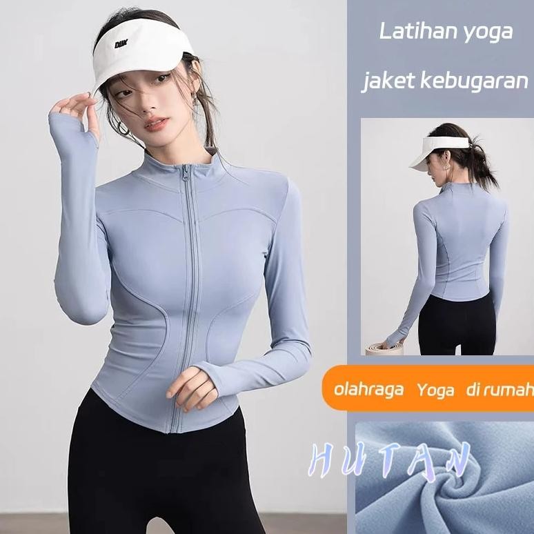 baju olahraga wanita jaket anti uv jaket import wanita korea baju gym wanita Jaket Olahraga Wanita L