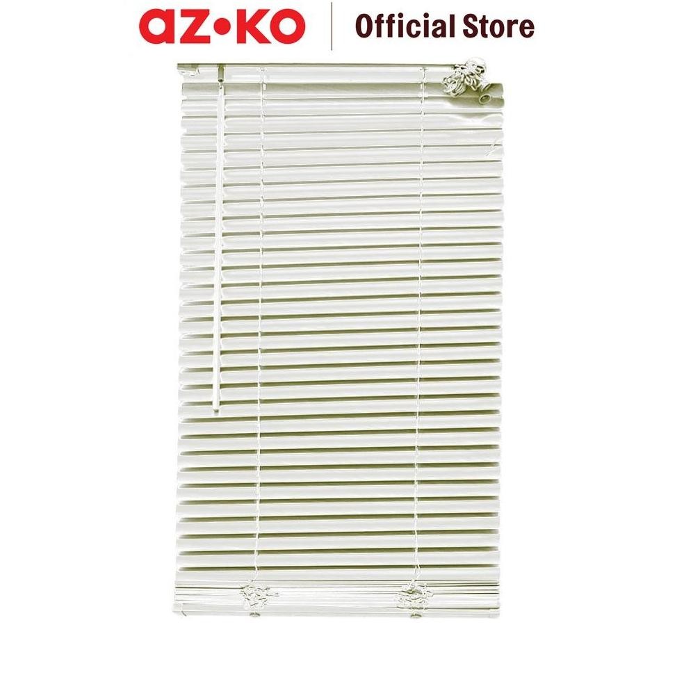 AZKO Forhom 120x220 cm Venetian Blinds 25 Mm - Putih Dekorasi Interior Penutup Jendela Roller Blind 