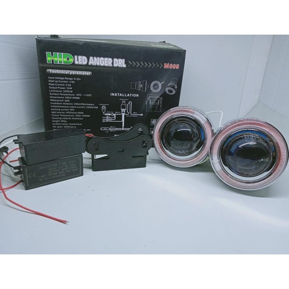 Foglamp M605 HID LED Anger DRL Universal Murah Berkualitas