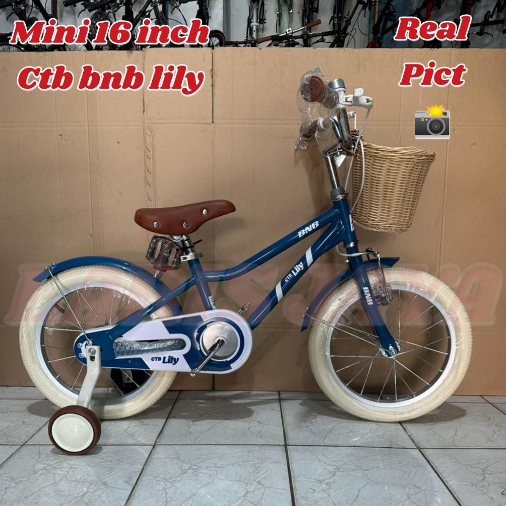 SEPEDA ANAK MINI 16 INCH CTB  BNB LILY KERANJANG BY BNB (BIKE N BIKE) TERBARU