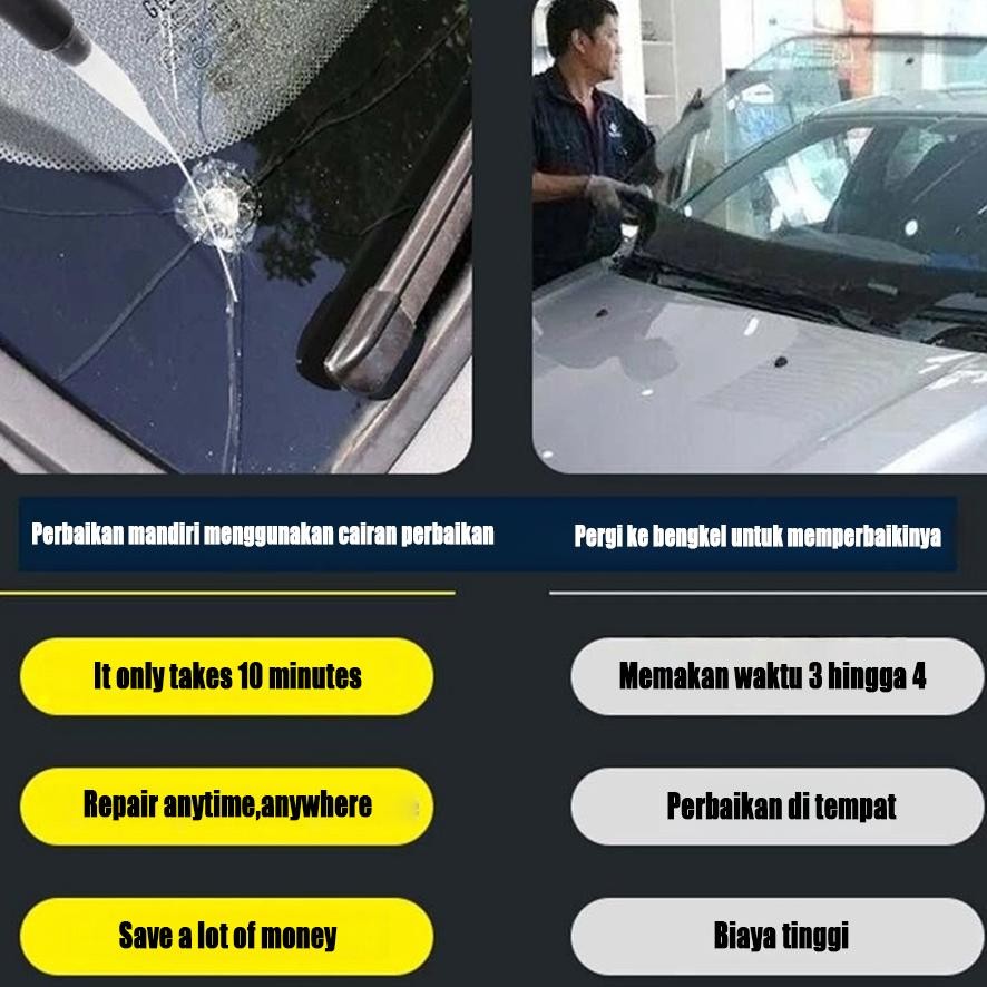Lem Kaca Mobil Retak Tanpa Bekas 20Ml Penghilang Baret Kit Lem Kaca Aquarium Bening Super Kuat