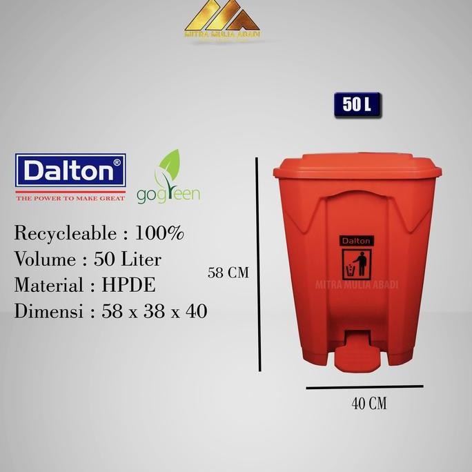 Tempat Sampah Injak 50 Liter Dalton HPDE / DUSTBIN / Bak Sampah Dalton