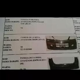 Bemper Depan Avanza Xenia 2006 Sd 2011