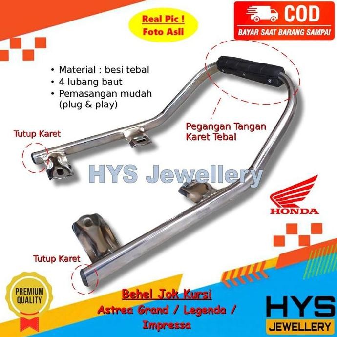 DF319>> Begel Jok Kursi Astrea Grand Legenda Impressa - Behel Planger Belakang Variasi Motor Bahan B