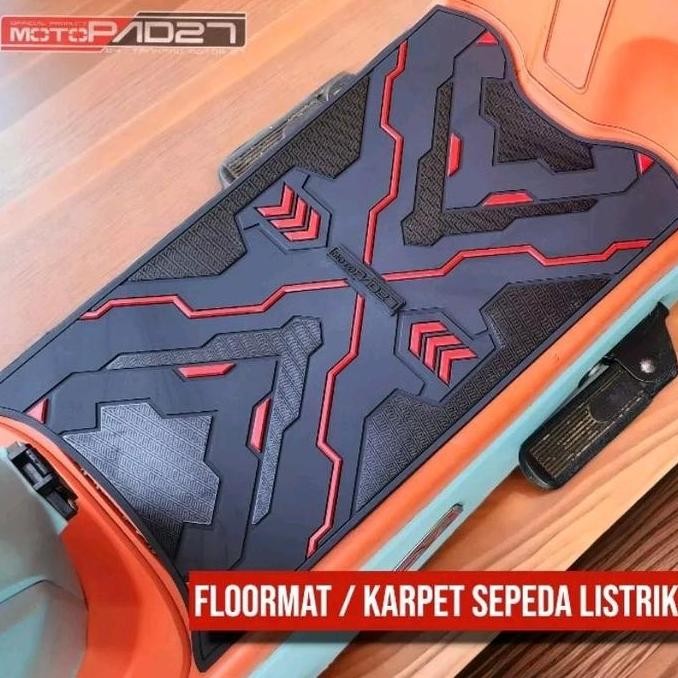 DR341>> Pijakan karpet sepeda listrik uwinfly / Goda / Exotik / Genio / dll By motopad27