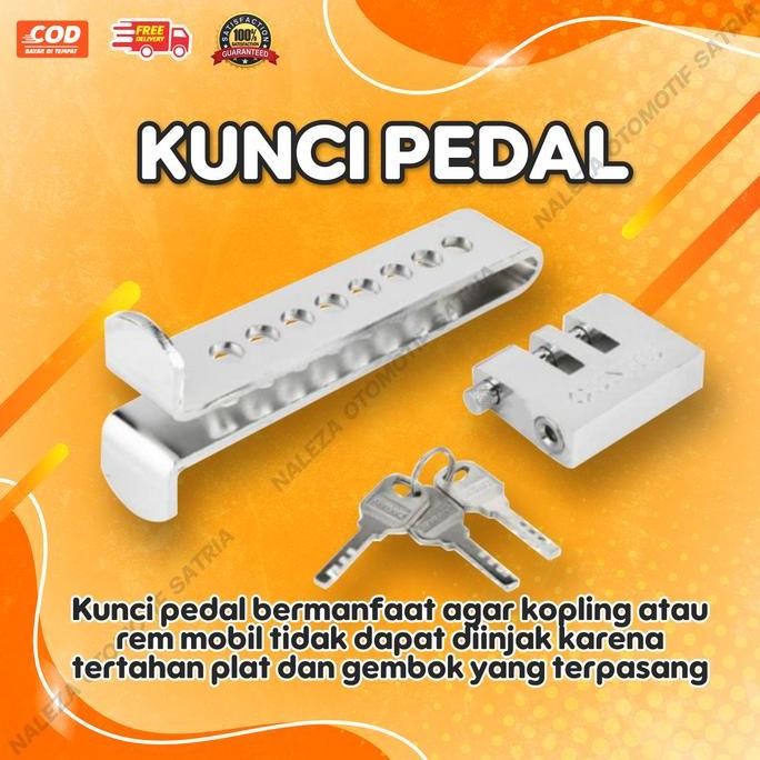 DB71>> Kunci Gembok Pengaman Pedal Mobil & Truk 1 Set Kunci Gembok Pedal - Kunci Gembok Pedal Mobil 